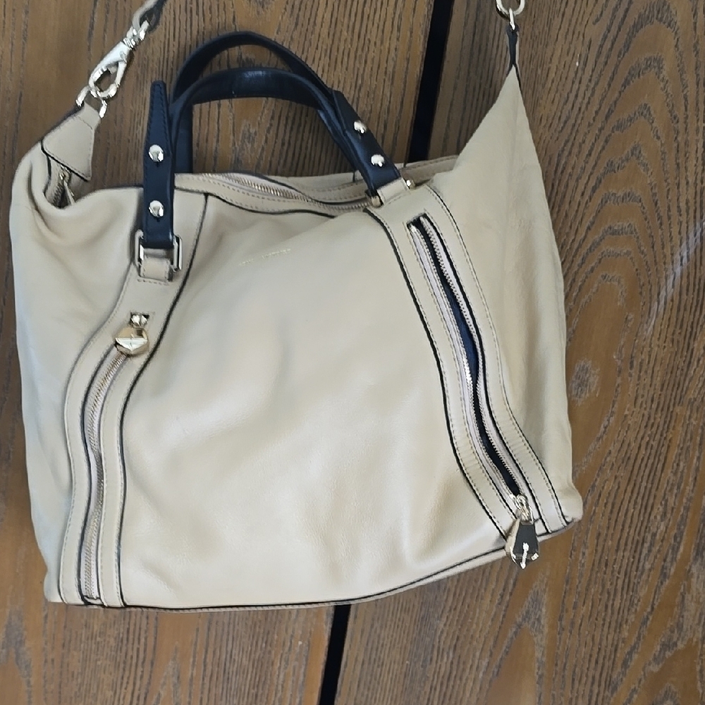 Elegant Cream and Black Women's Bag